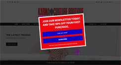 Desktop Screenshot of karmacoutureboutique.com